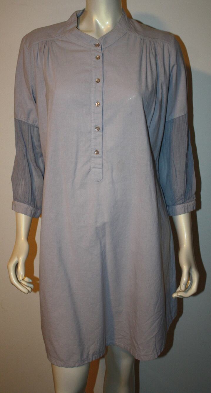 Prairie Underground Shirt Dress S Tunic Lilac Purple Cotton Lagenlook